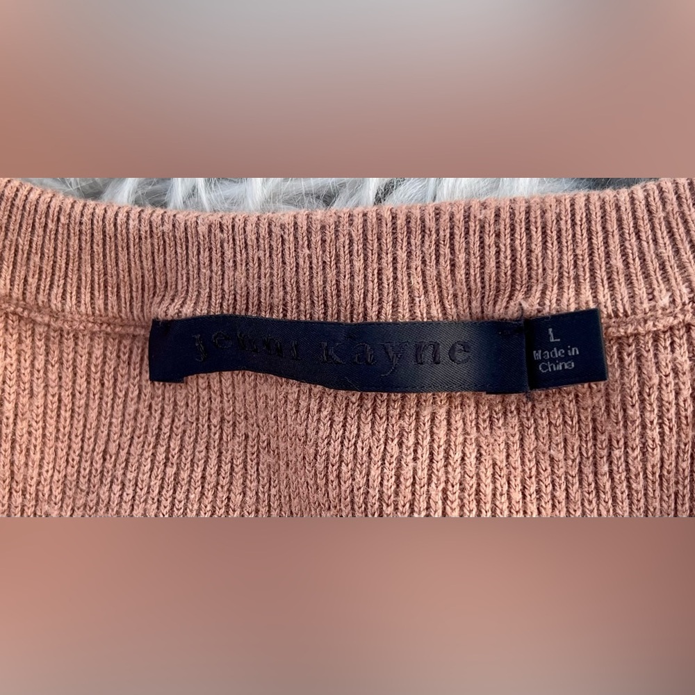 JENNI KAYNE Sleeveless Midi in Clay; Cotton & Cashmere Blend Sweater Dress L - Picture 8 of 10